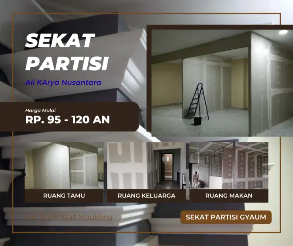 Jasa Pasang Partisi Gypsum Cibubur