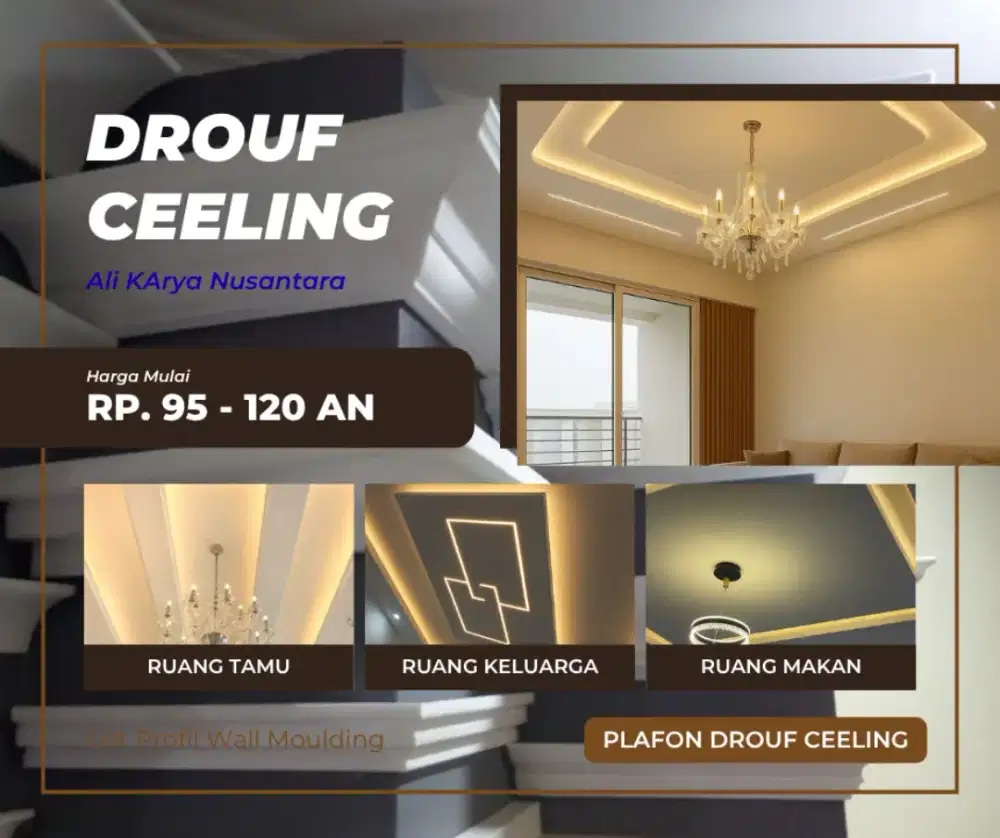 Jasa Pasang Plafon Gypsum Drouf Ceeling