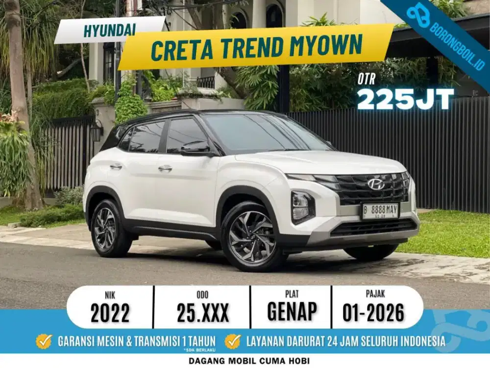 Hyundai Creta Trend My Own Panoramic Sunroof A/T Matic 2022 Putih