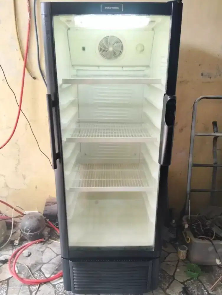 Jual showcase polytron 4 tahap mulus normal mesin ori