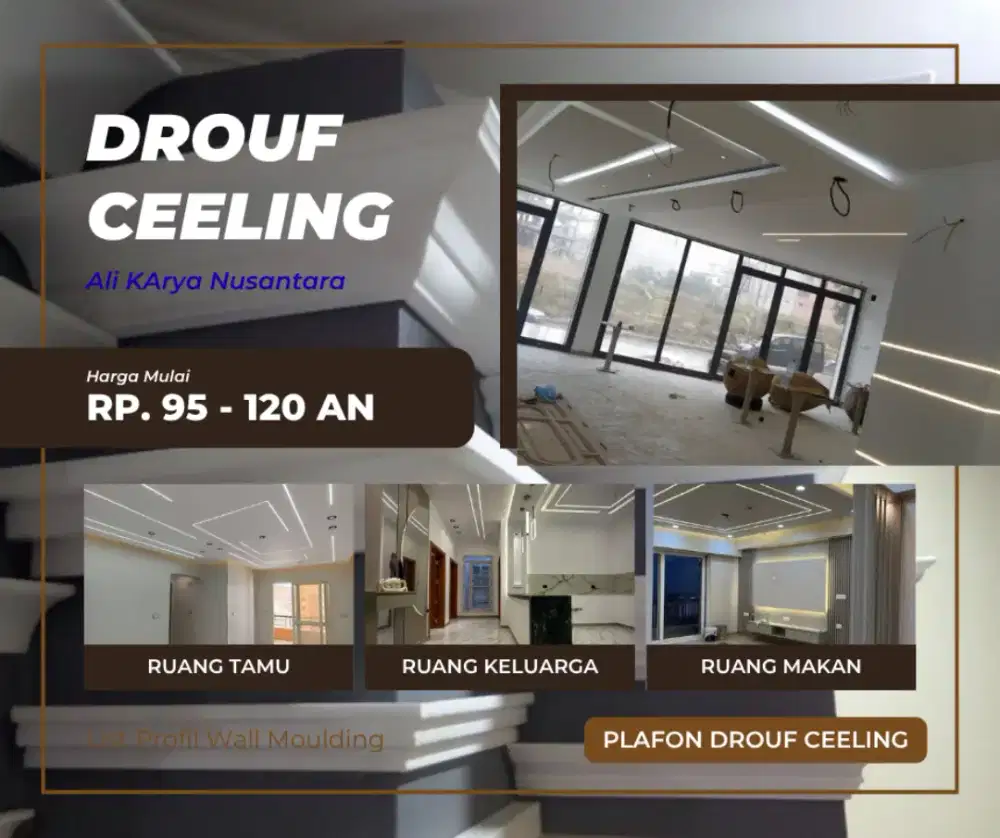 Tukang Gypsum - Pasang Plafon PVC