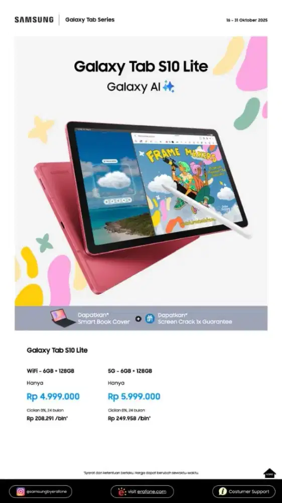 READY GALAXY TABLET S10 LITE , GARANSI RESMI BISA CICILAN