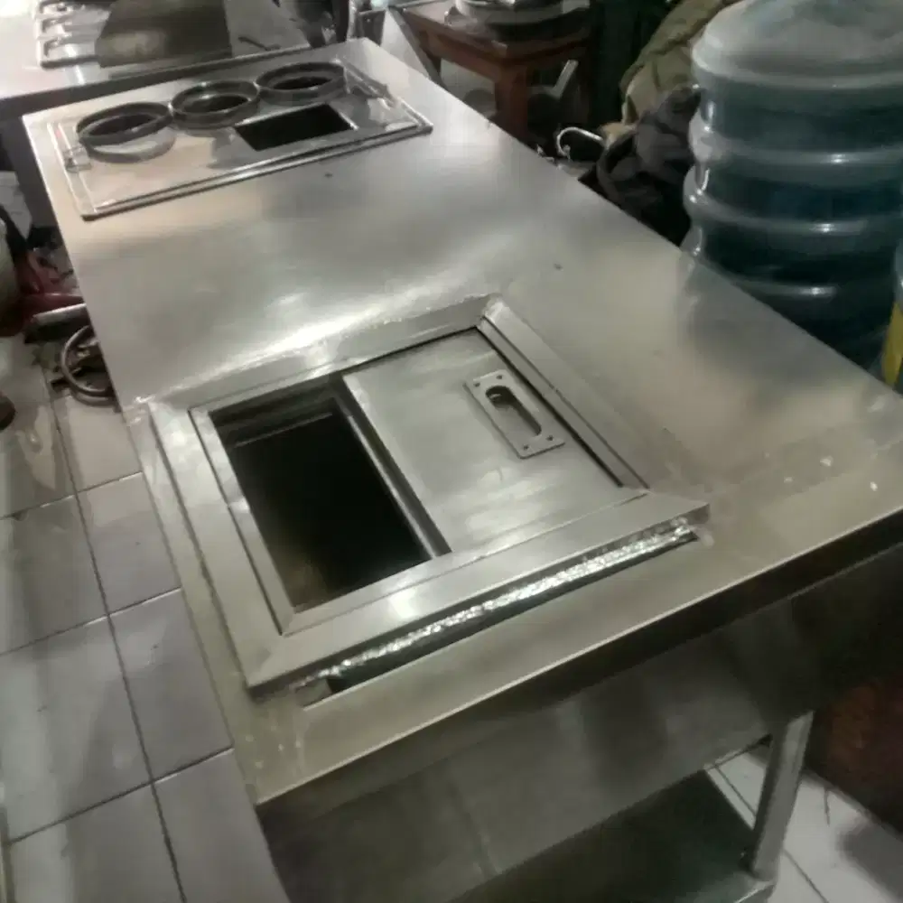 3 unit meja stainless / meja bumbu stainless / meja kompor / ice bean