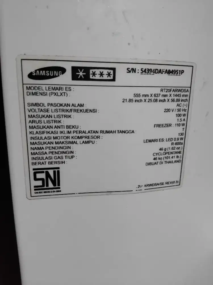 Kulkas 2 pintu merk samsung