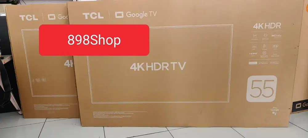 TCL Ai LED TV 55 Google TV Android 12 UHD 4K Digital TV Garansi Resmi
