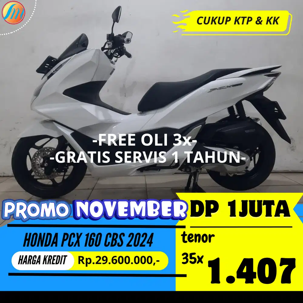 HONDA PCX 160 CBS 2024 KREDIT DP 1JUTA ANGSURAN SANGAT RINGAN