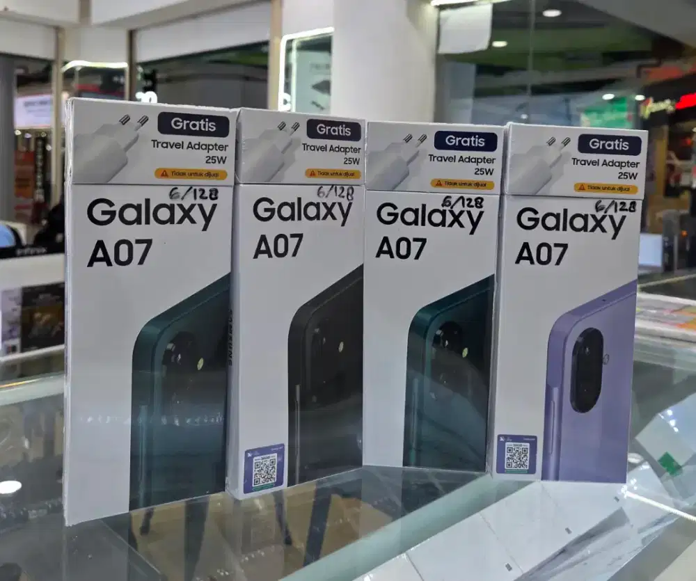 Samsung A07 6+6128 Baru Free temperd silicon