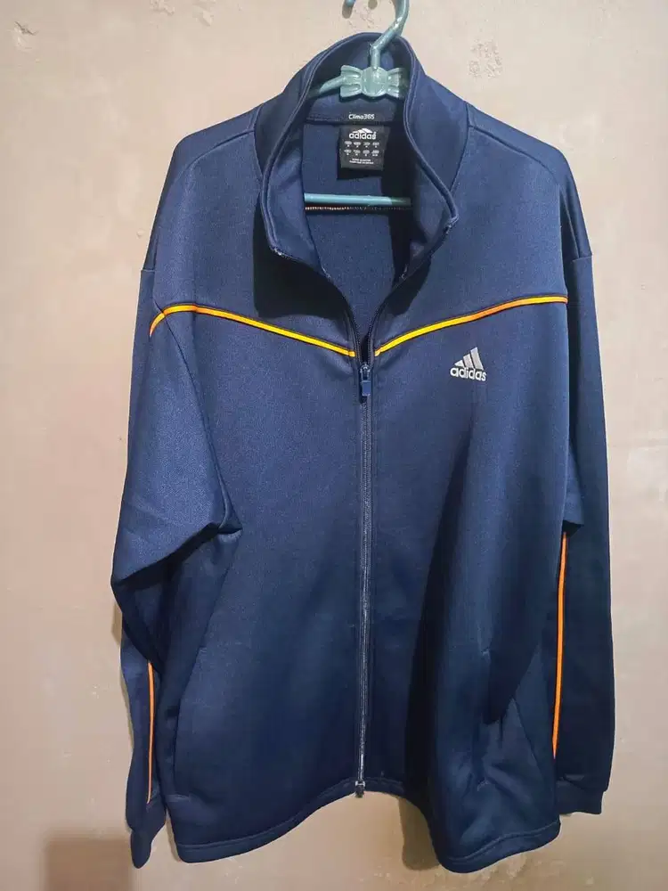 Jacket Tracktop Adidas Clima 365 List Oren Original Tag Lengkap