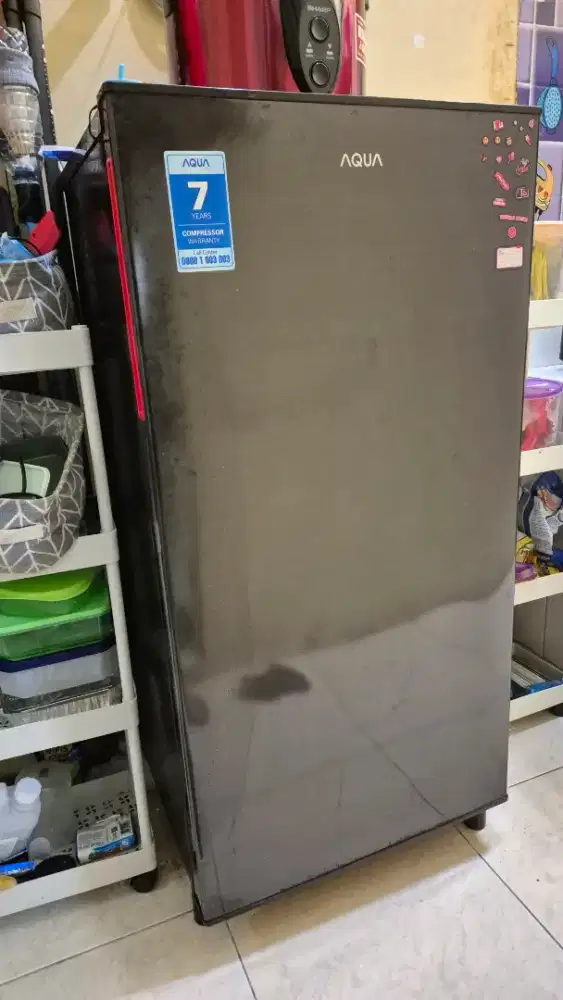 KULKAS AQUA 1 PINTU AQR-D181 / 181 LOW WATT 150L - HITAM