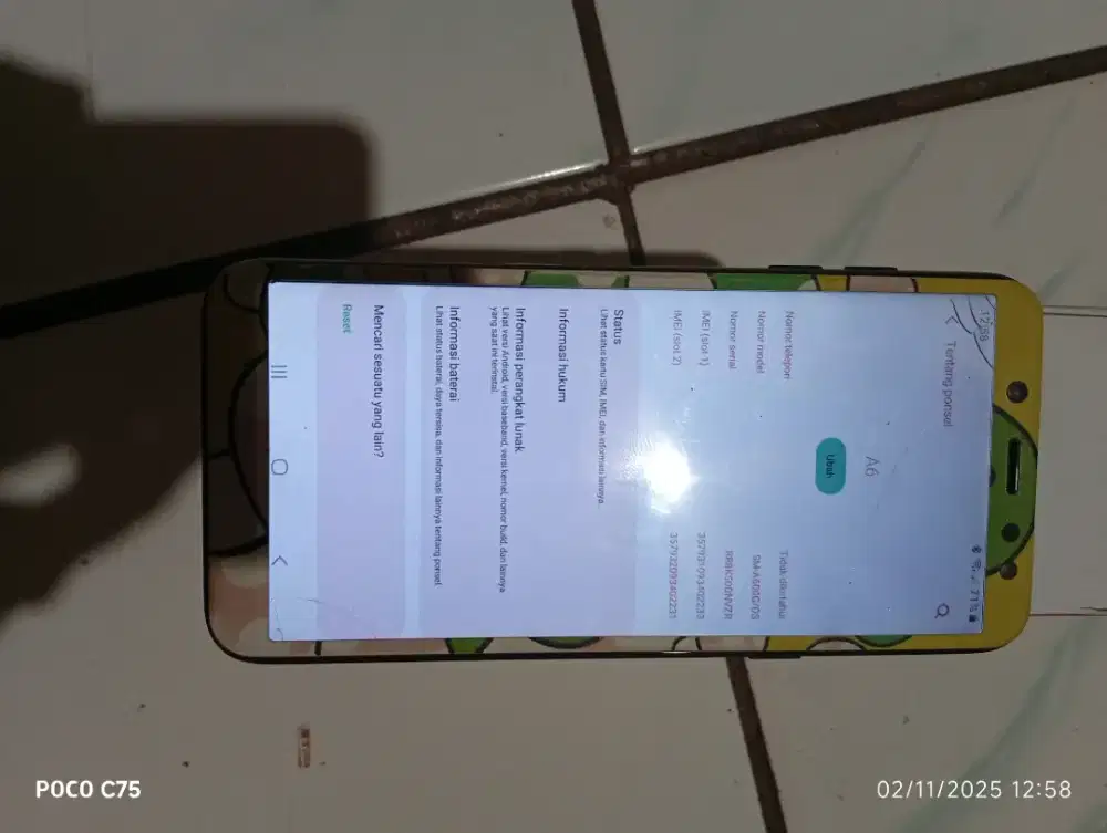 samsung a6 ram 3/32 normal