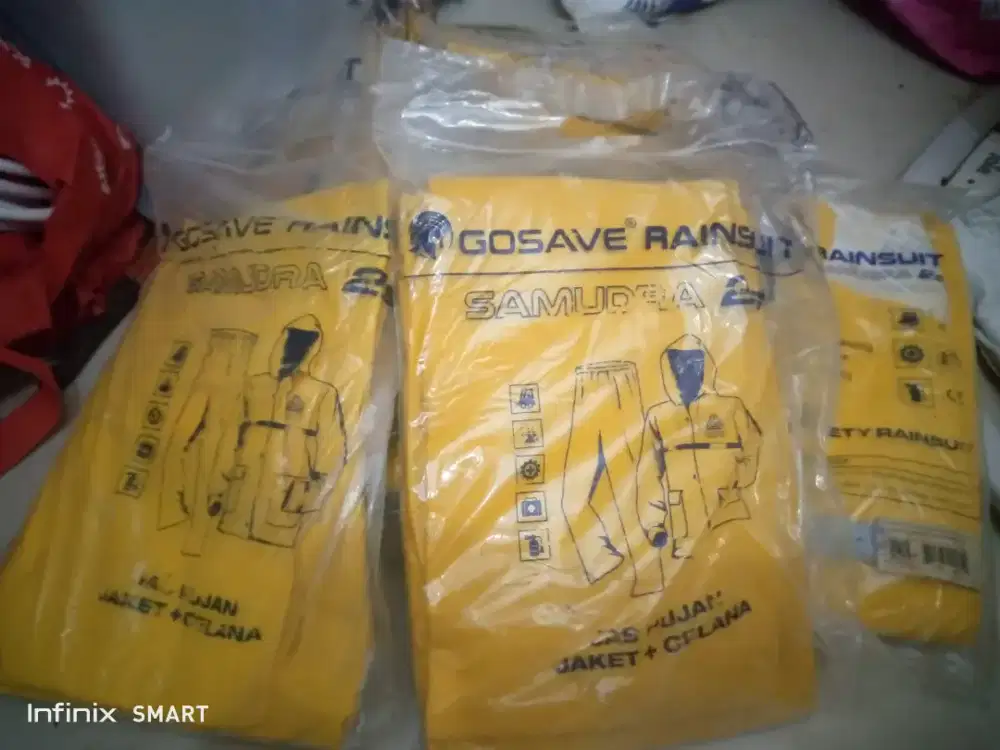 Dijual murah jas hujan proyek go save samudera (baju dan celana)