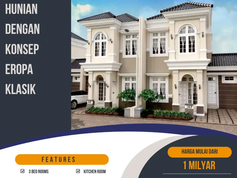 Rumah bergaya Eropa di Potorono Banguntapan Bantul