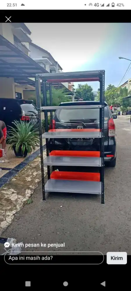 RAK BESI SIKU LUBANG SIAP KIRIM DAN COD