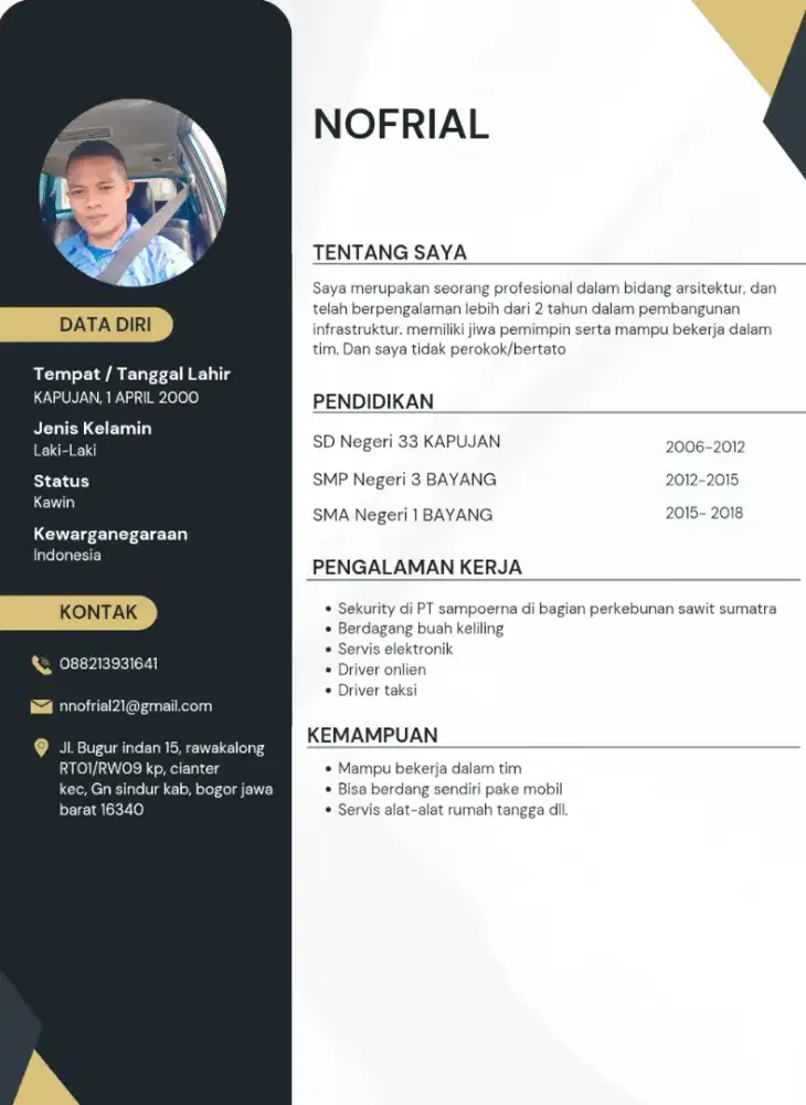 Cari kerjaan apa aja supir/driver