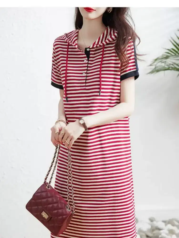 Gaun wanita lengan pendek - Barang Impor