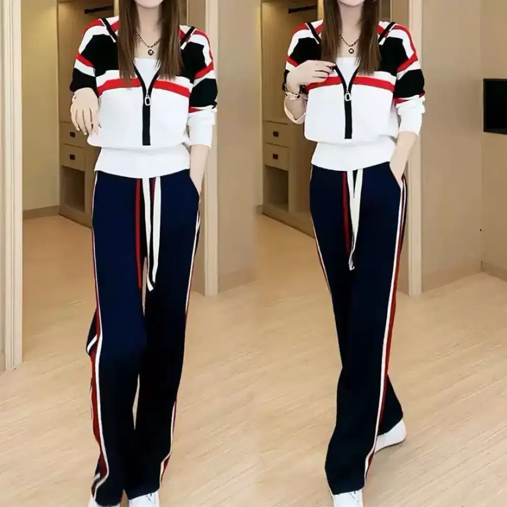 Setelan olahraga wanita gaya kasual - Barang Impor