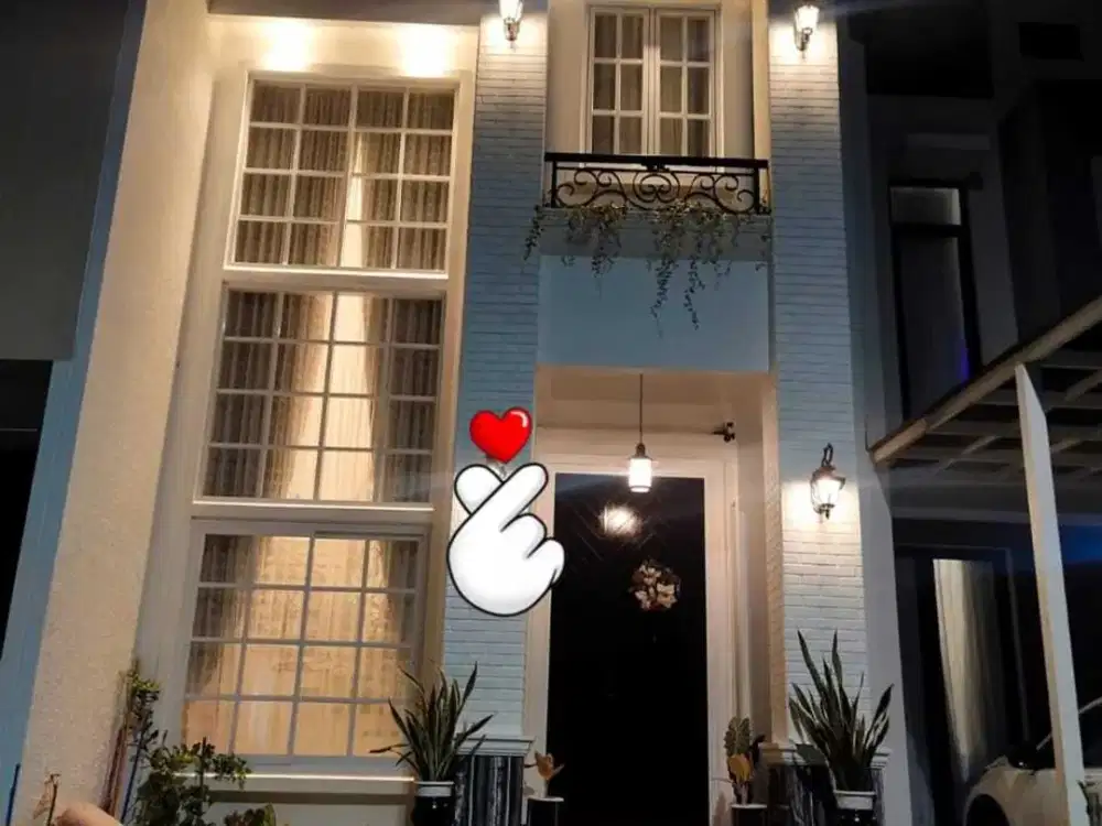 Jual rumah custom, 2 lt n mezz, dlm cluster Jkt Garden City, JakTim