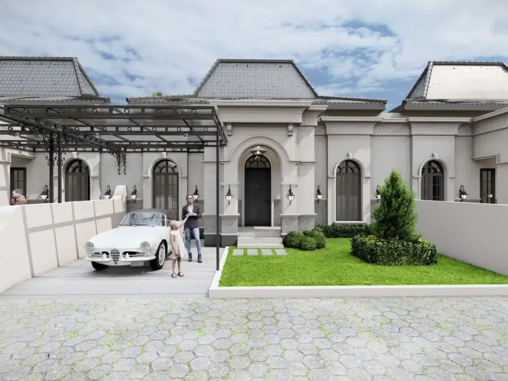RUMAH MEWAH DESIGN EROPA STYLE TERBARU SAMPING CANDI PRAMBANAN