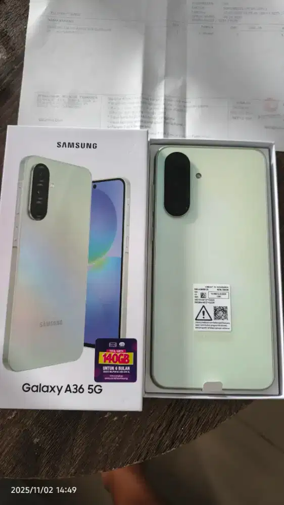 Samsung A36 ram 8/256 lime garansi sein