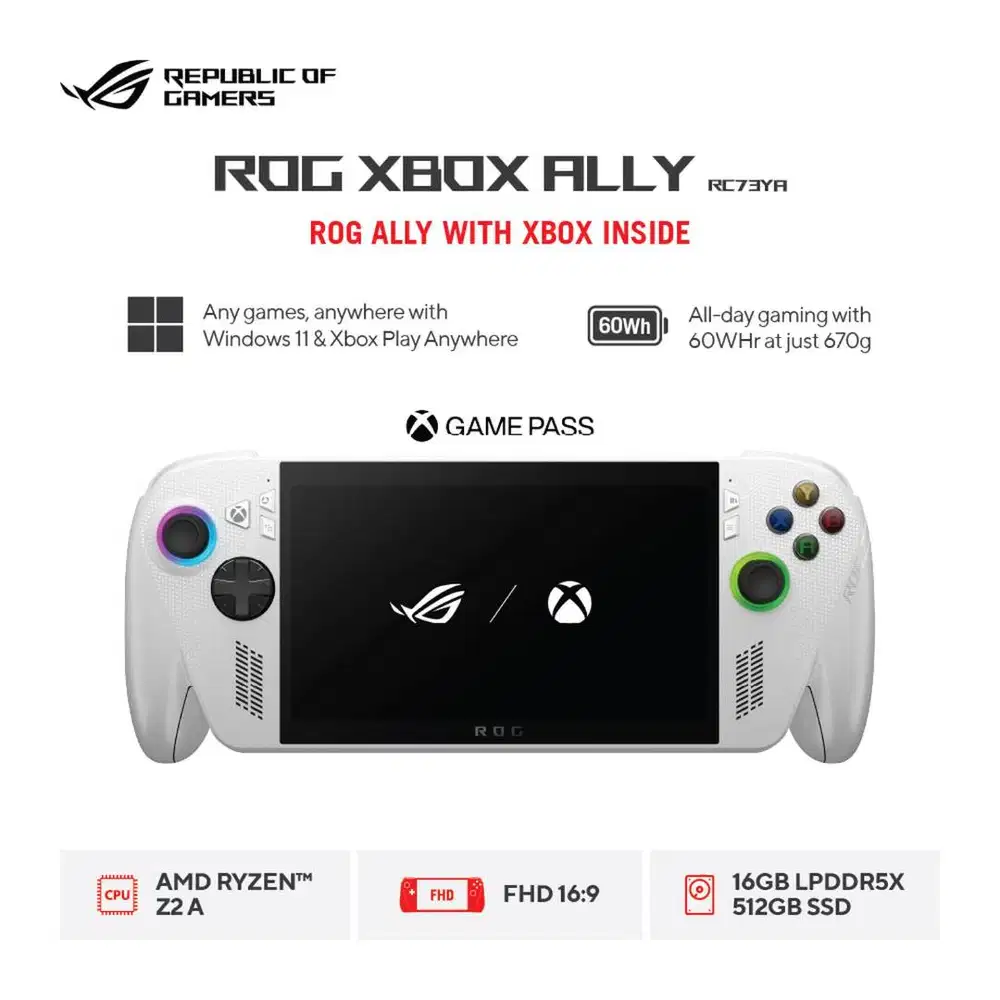 ASUS ROG Xbox Ally RC73YA-Z2AA30A6W – White