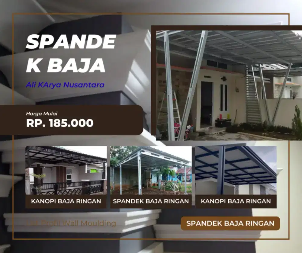 Tukang Spandek Baja Ringan Murah Bergansi