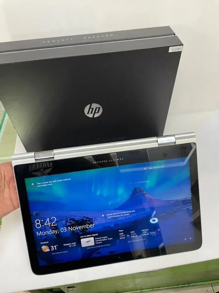 Laptop Hp spectre X360 14 touchscreen i5 8/256gb bekas