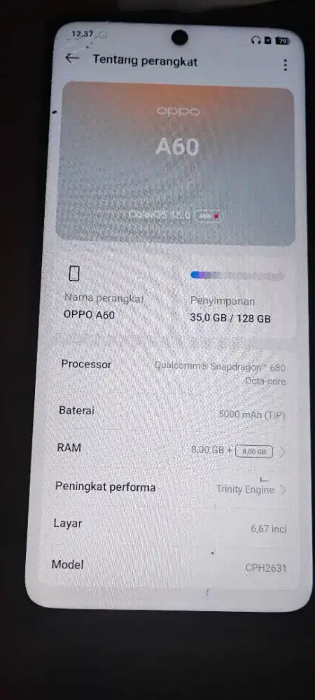 Oppo A60 siap pakai