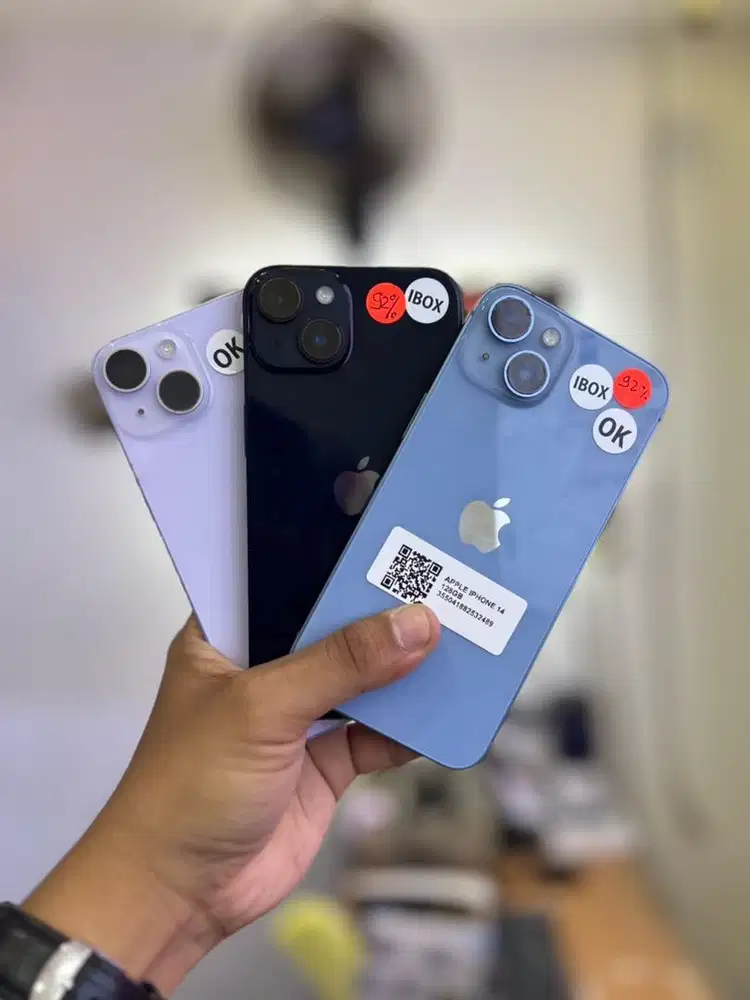 Iphone 14 128gb Ibox, Fullset Like new, Fungsi Normal Semua..