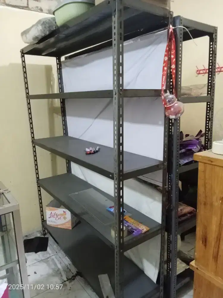 Rak Besi Toko ukuran P.150cm L.40cm T.200