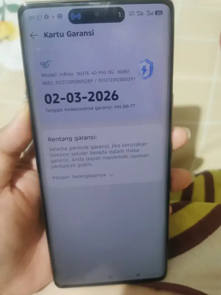 Jual Cepat Infinix Note 40 Pro 5G