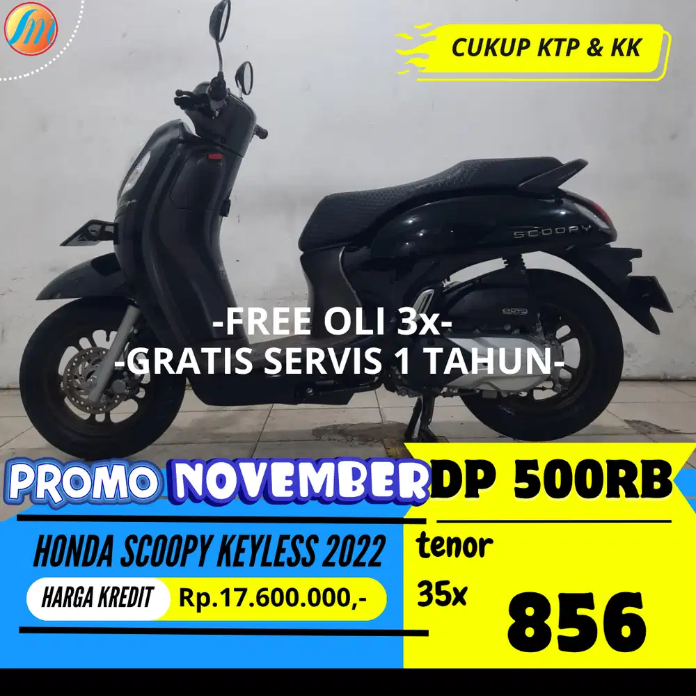 KREDIT DP 500RIBU HONDA SCOOPY KEYLESS 2022 ANGSURAN SANGAT RINGAN
