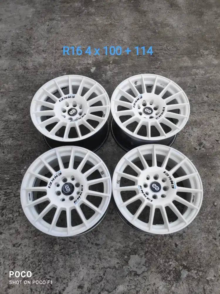 Rep ENKEI RCT R16 pcd 4 x 100 + 114 lebar 7 + 8,5 offset 42 + 40