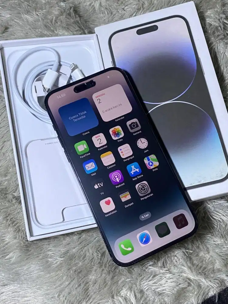 Iphone 14 promax 256gb Fullset ori aktivasi lama bisa semu kartu