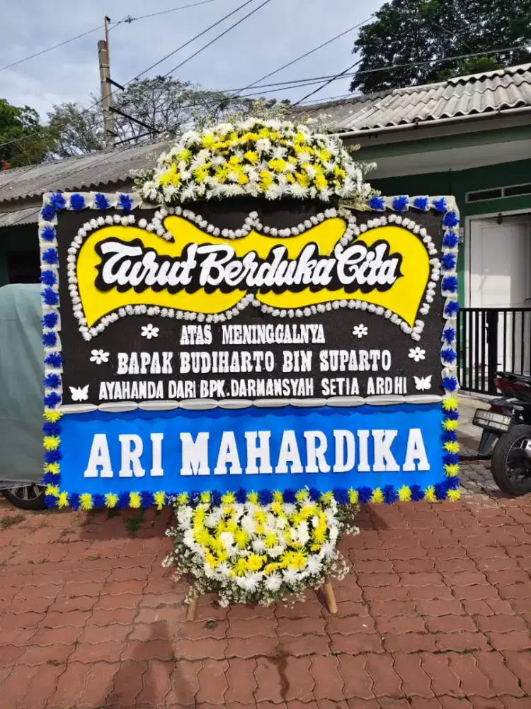 Karangan ucapan bunga papann