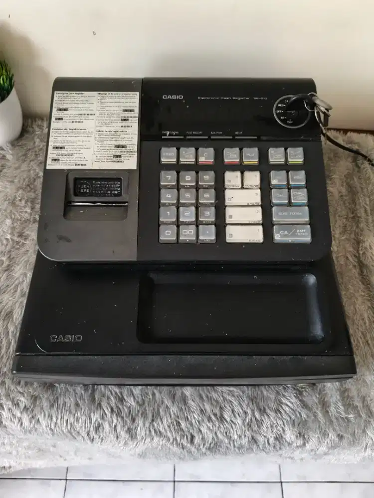 Cash register mesin kadir dengan laci, casio se-s10 kondisi prelove