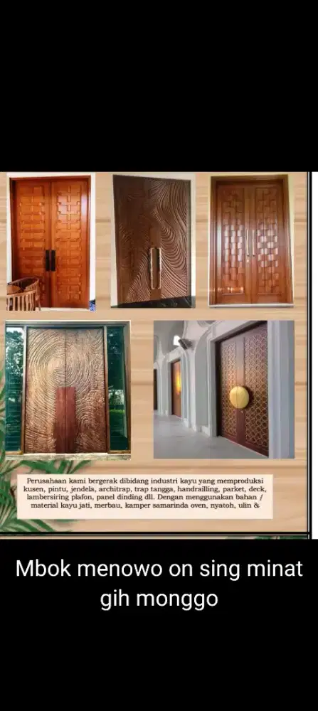 Produksi kusen pintu semua kayu