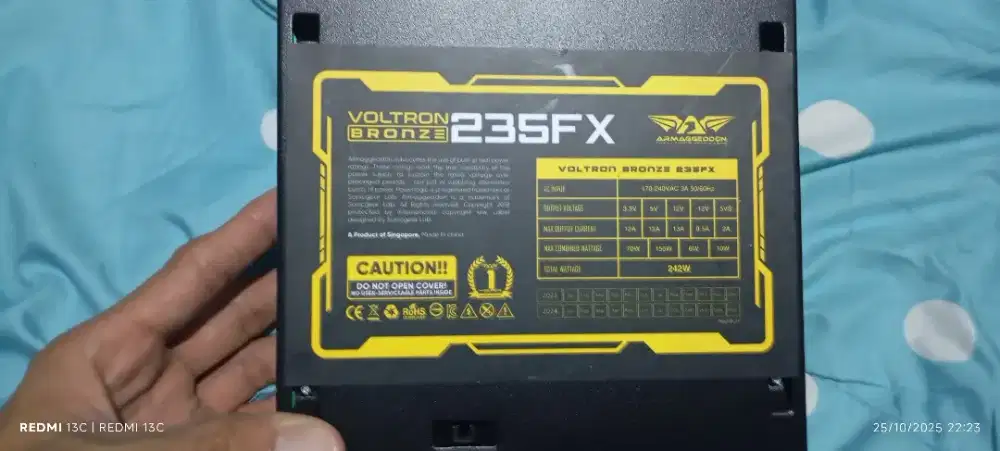 Dijual power suplly armagedon 476 Watt RGB kondisi normal fungsi pm