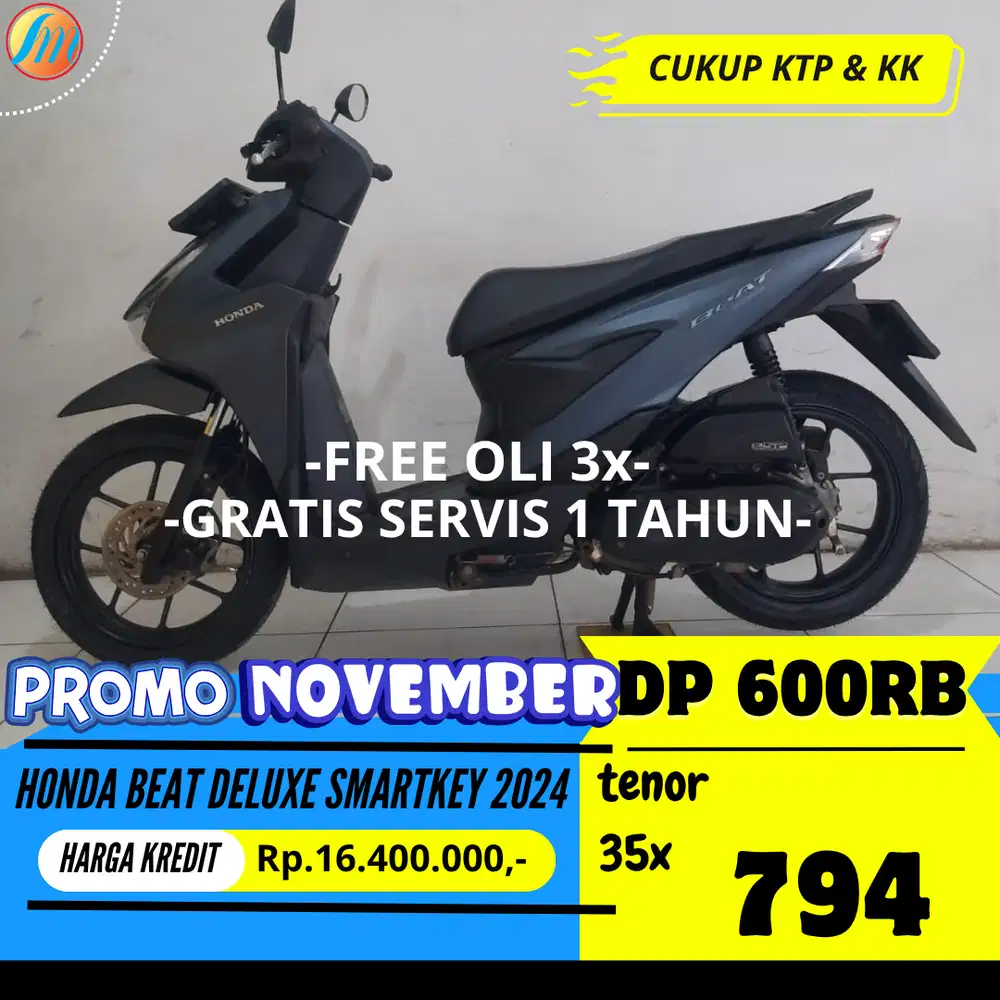 DP 600RIBU KREDIT HONDA BEAT DELUXE SMARTKEY 2024 ANGSURAN TERJANGKAU