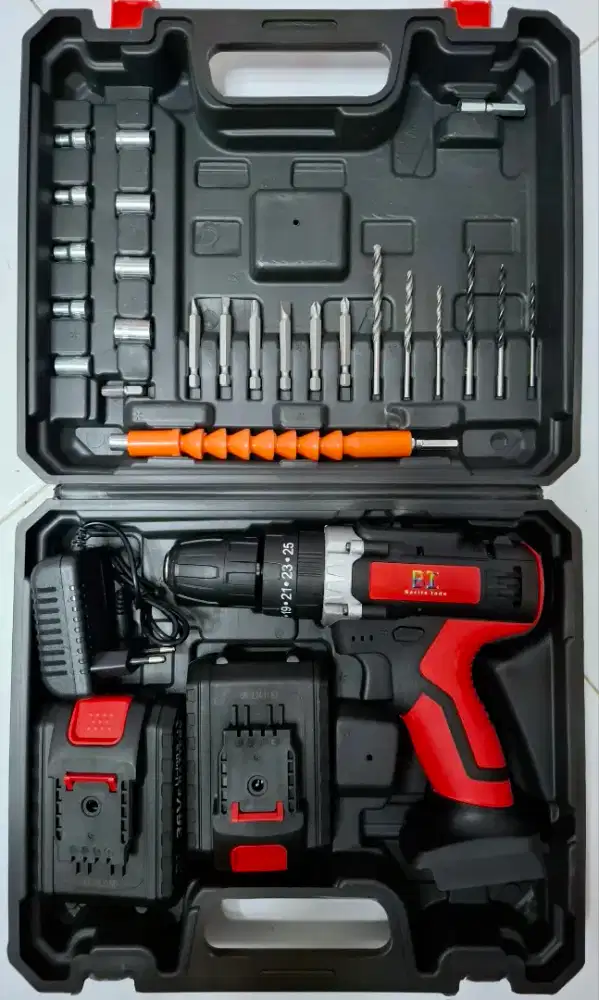 Baru Mesin bor cordless baterai 36vf 3Mode - Impact/Obeng/ Bor