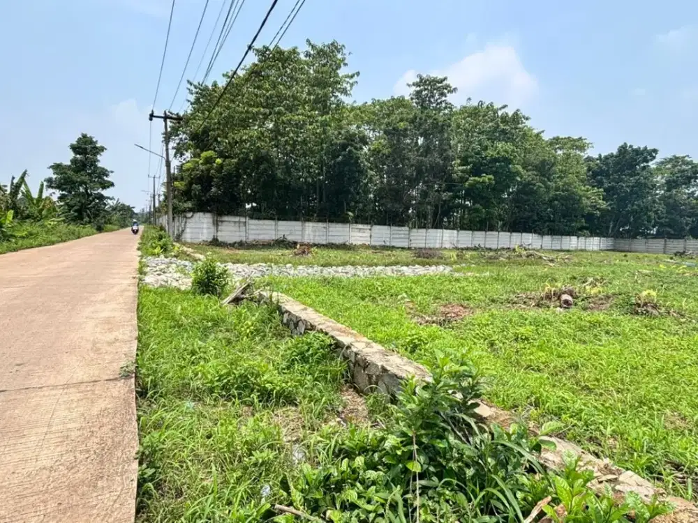 Tanah Cisauk Pinggir Jalan - Terima SHM - Dekat Tol & Stasiun