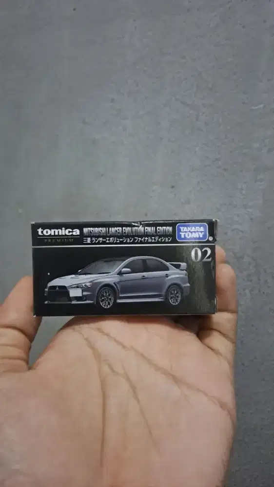 Tomica premium #02 Mitsubishi lancer evolution final edition bekas