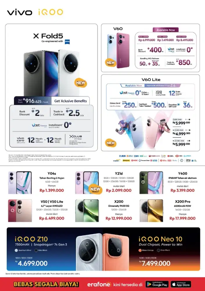 Vivo V60 5G cicilan homecredit 0% free 2x