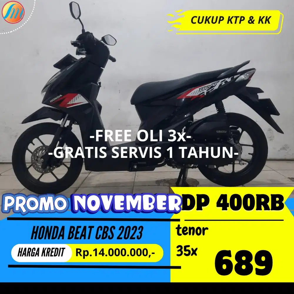 DP 400RIBU HONDA BEAT CBS 2023 ANGSURAN SANGAT TERJANGKAU BERGARANSI