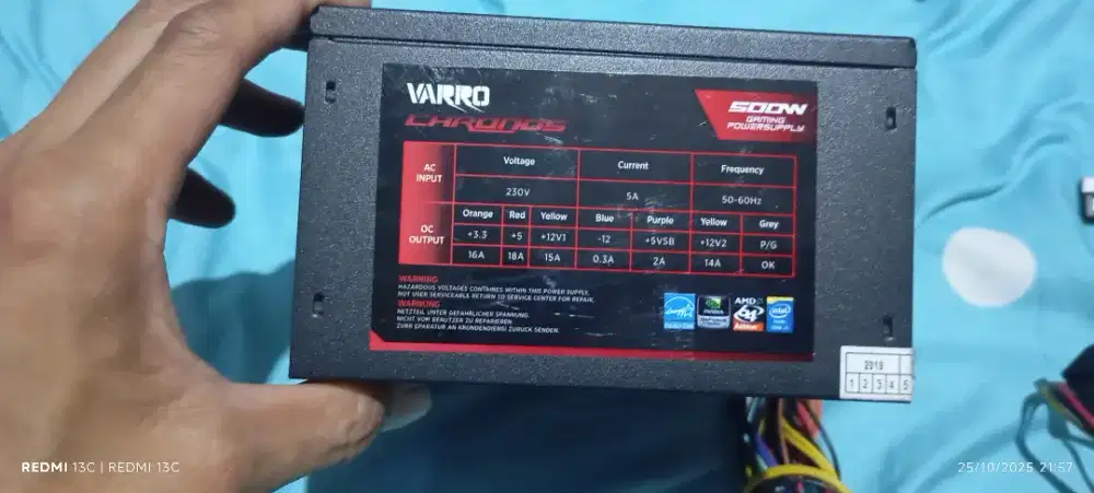 Dijual power suplly Varro 500 Watt normal fungsi siap pakai minat pm