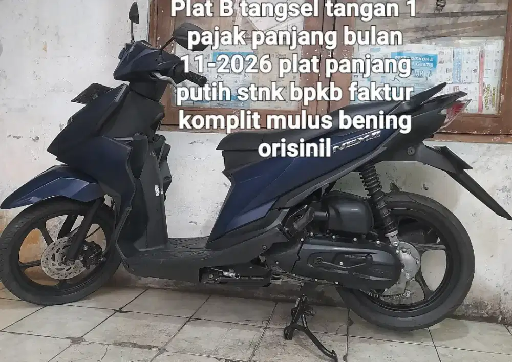 Suzuki Nex 2 tahun 2018 lis timbul cw asli Biru Plat B tangerang