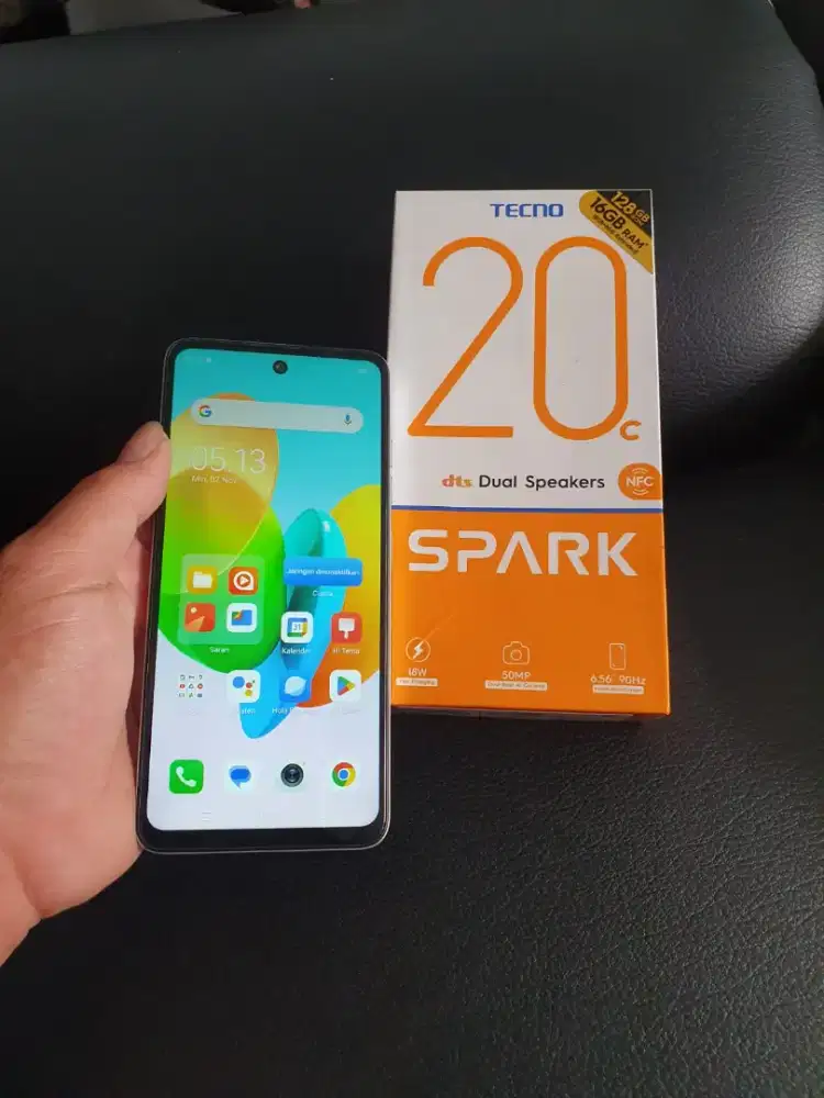 Jual hp tecno spark 20 fulset
