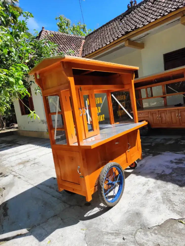 Gerobak Angkringan Bakso Mie Ayam PeceL Bubur Sate Martabak Ronde dlL