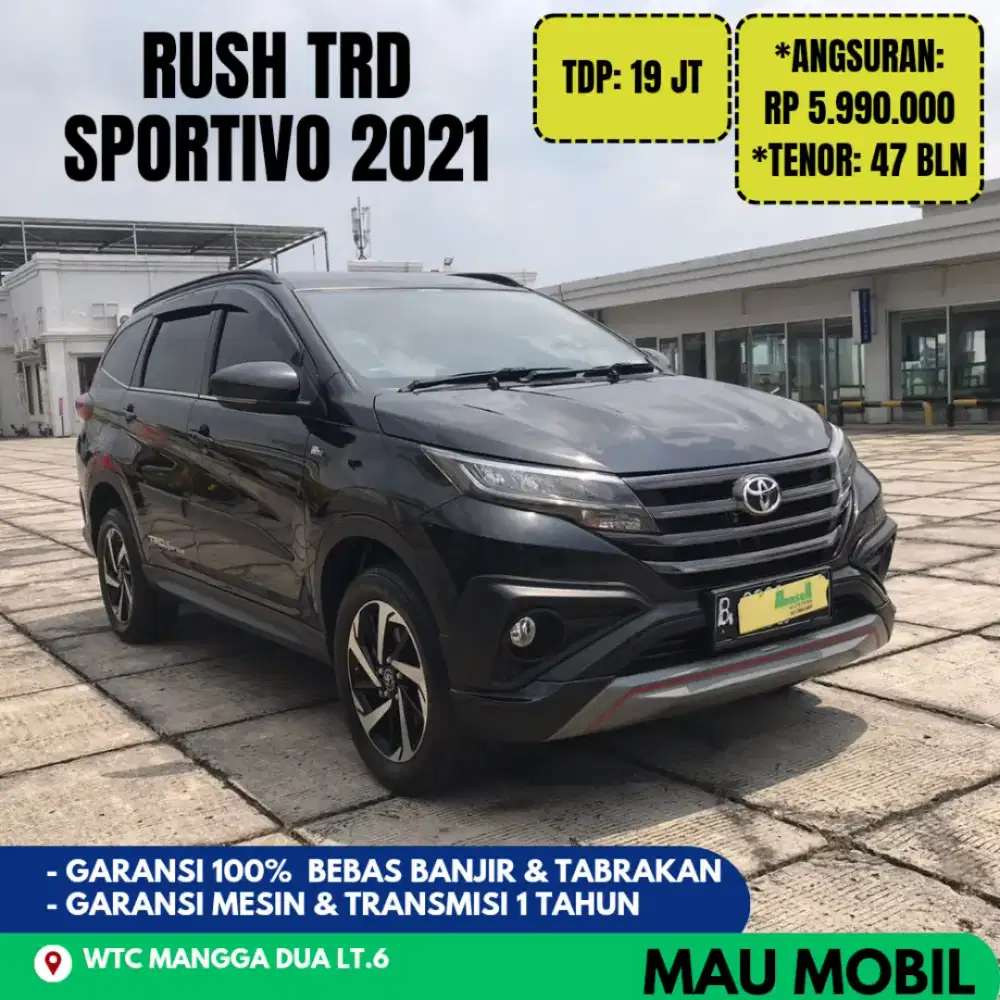Rush S TRD Sportivo 2020/2021/2022 Hitam, KM 59rb