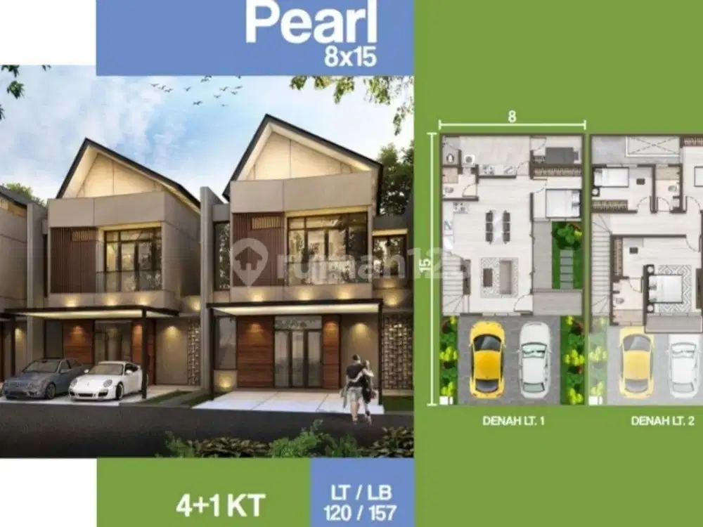 Dijual Rumah Cluster Denver Uk 8x15 Posisi Badan Type Pearl Pik2