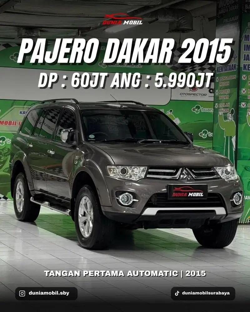 PAJERO DAKAR 2015 / 2014 Tangan Pertama L Surabaya bs TT Fortuner
